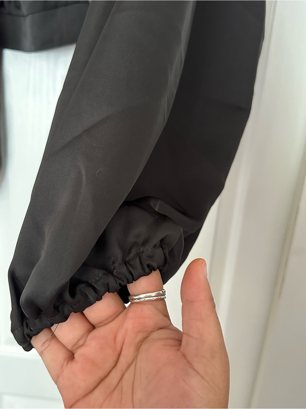 Eloquii Black Open-Front Draped top - Picture 4 of 8